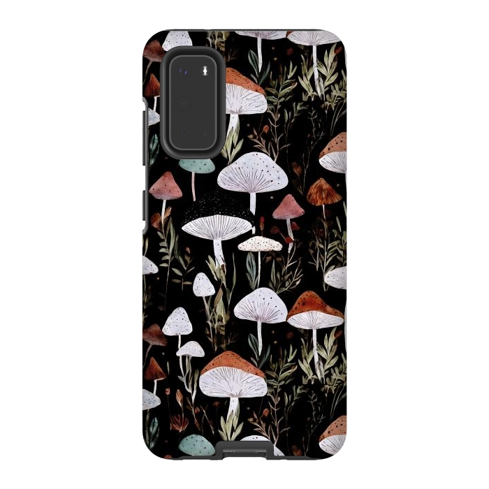 Galaxy S20 StrongFit Forest Mushroom pattern - dark accademia - cottagecore mushroom by Oana 