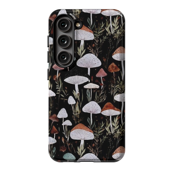 Galaxy S23 StrongFit Forest Mushroom pattern - dark accademia - cottagecore mushroom by Oana 