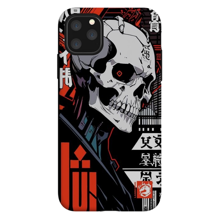 iPhone 11 Pro Max StrongFit Cyberpunk Skull Japan by LM2Kone