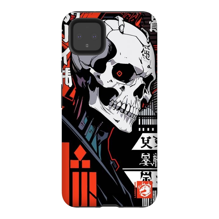 Pixel 4XL StrongFit Cyberpunk Skull Japan by LM2Kone