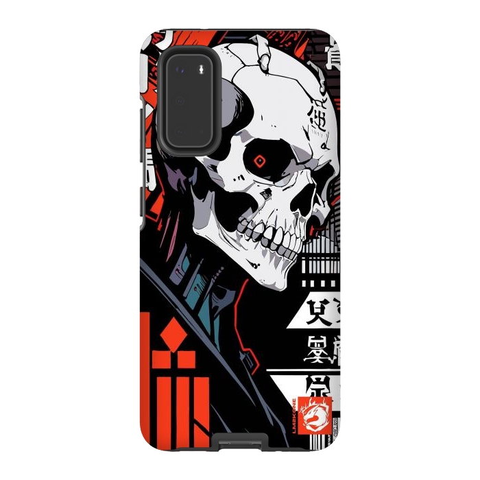 Galaxy S20 StrongFit Cyberpunk Skull Japan by LM2Kone