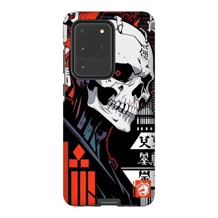 Galaxy S20 Ultra StrongFit Cyberpunk Skull Japan by LM2Kone