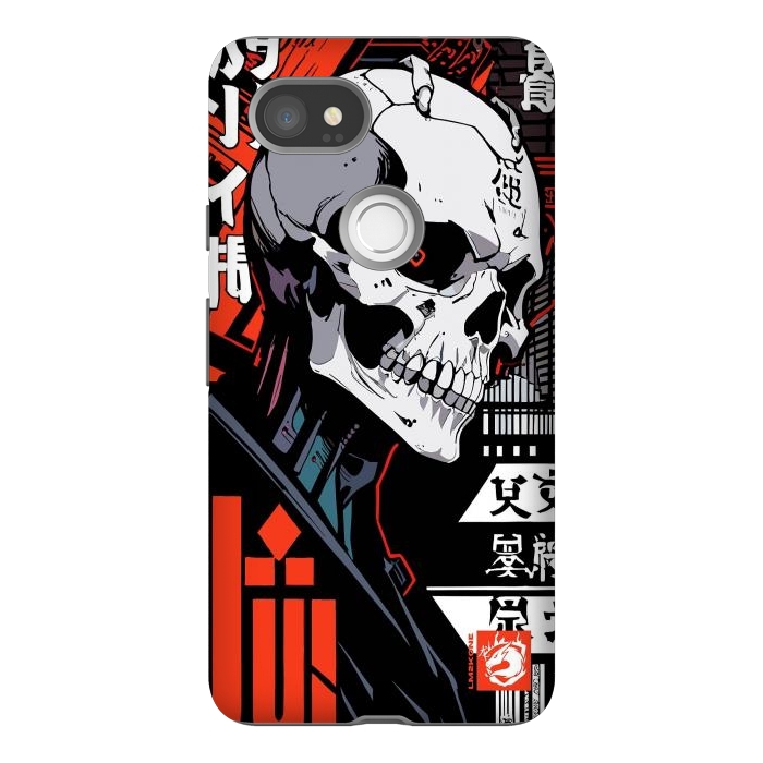 Pixel 2XL StrongFit Cyberpunk Skull Japan by LM2Kone