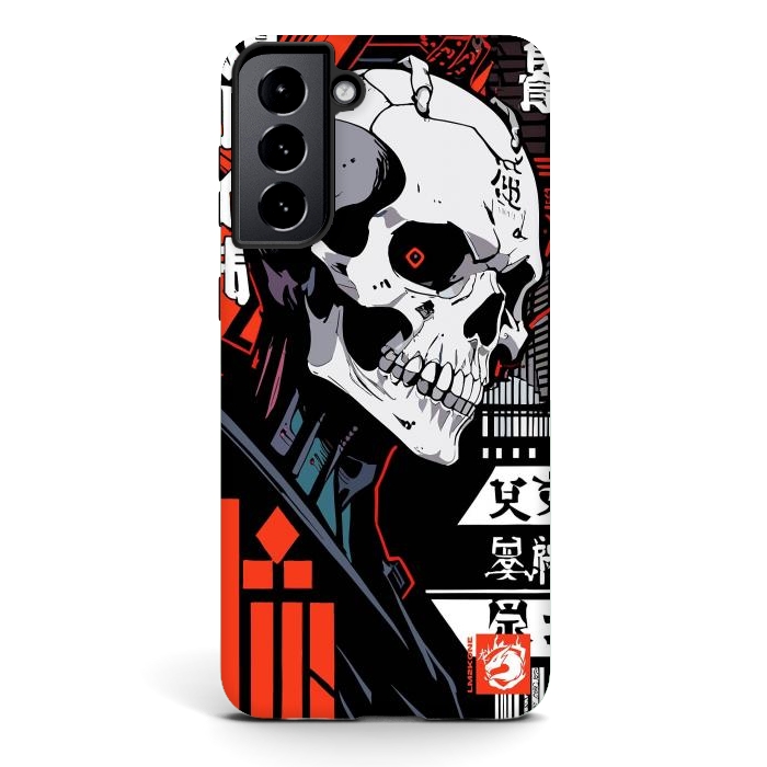 Galaxy S21 StrongFit Cyberpunk Skull Japan by LM2Kone