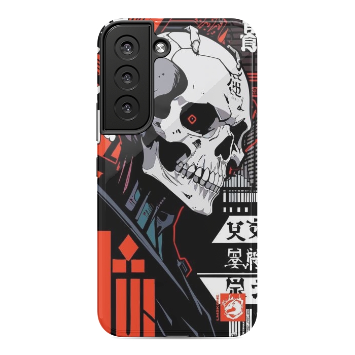 Galaxy S22 StrongFit Cyberpunk Skull Japan by LM2Kone