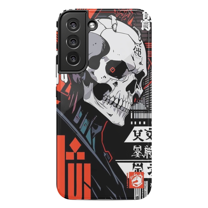 Galaxy S22 plus StrongFit Cyberpunk Skull Japan by LM2Kone