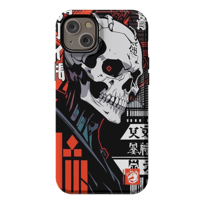 iPhone 14 Plus StrongFit Cyberpunk Skull Japan by LM2Kone