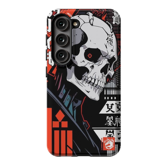 Galaxy S23 StrongFit Cyberpunk Skull Japan by LM2Kone