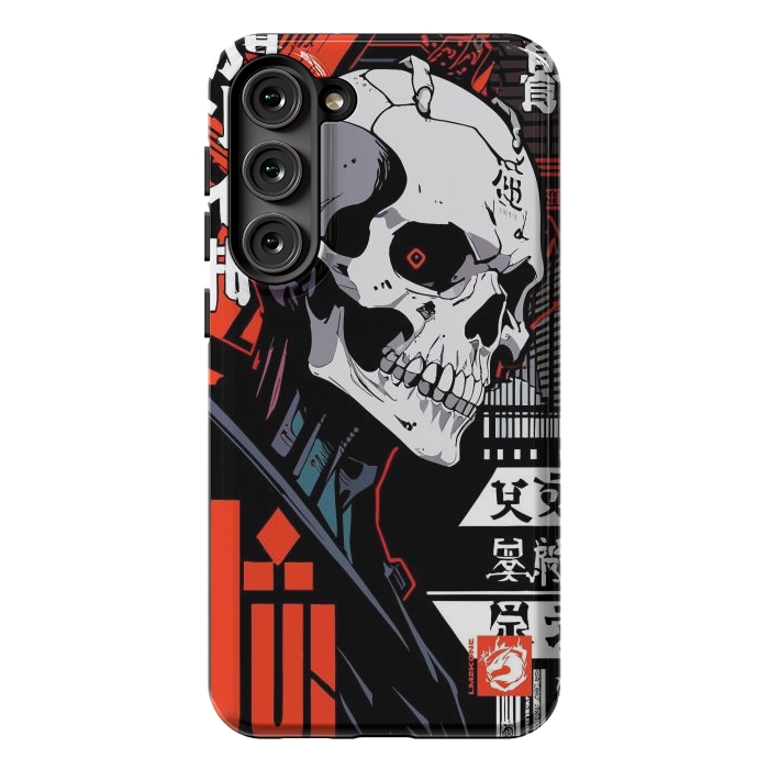 Galaxy S23 Plus StrongFit Cyberpunk Skull Japan by LM2Kone