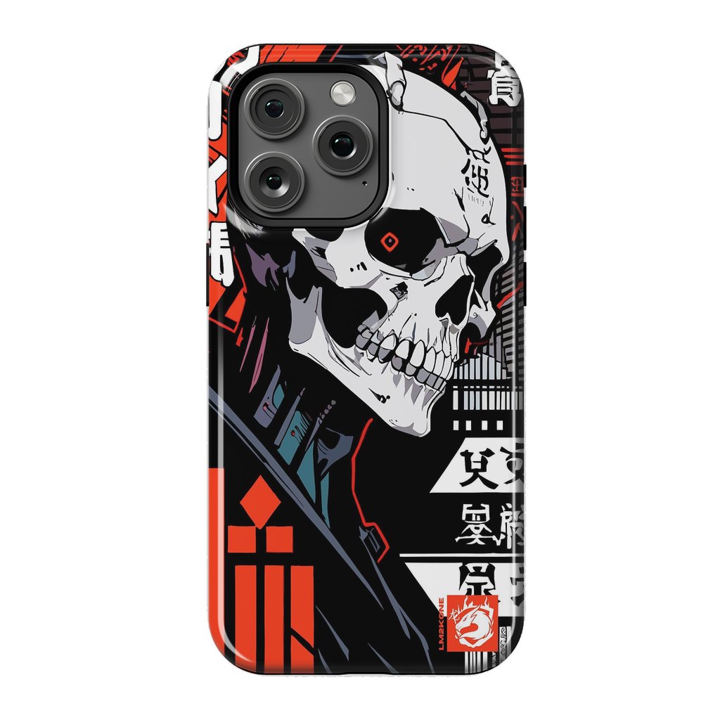 iPhone 15 Pro Max StrongFit Cyberpunk Skull Japan by LM2Kone