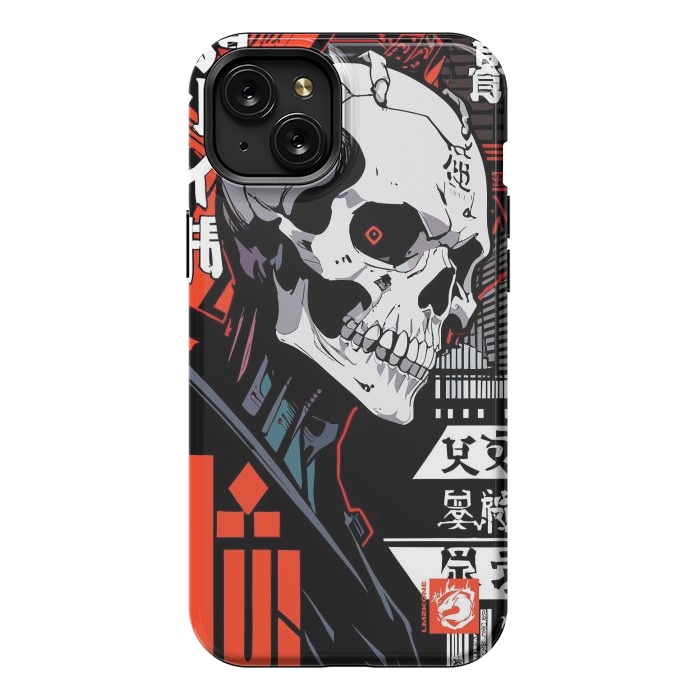 iPhone 15 Plus StrongFit Cyberpunk Skull Japan by LM2Kone