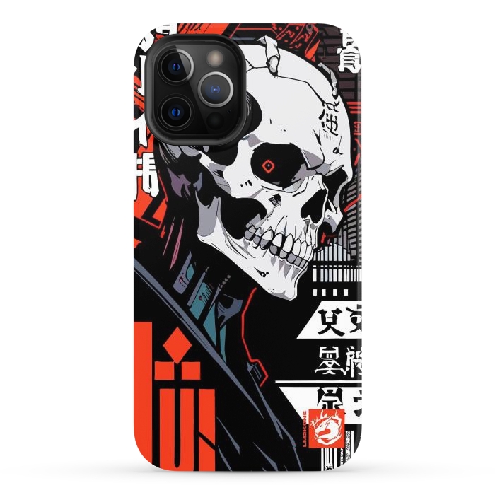 iPhone 12 Pro Max StrongFit Cyberpunk Skull Japan by LM2Kone