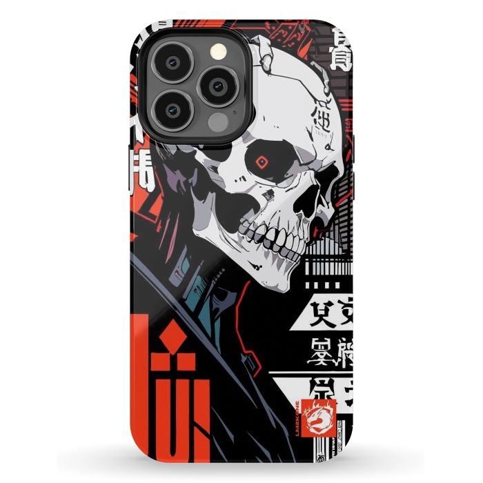 iPhone 13 Pro Max StrongFit Cyberpunk Skull Japan by LM2Kone