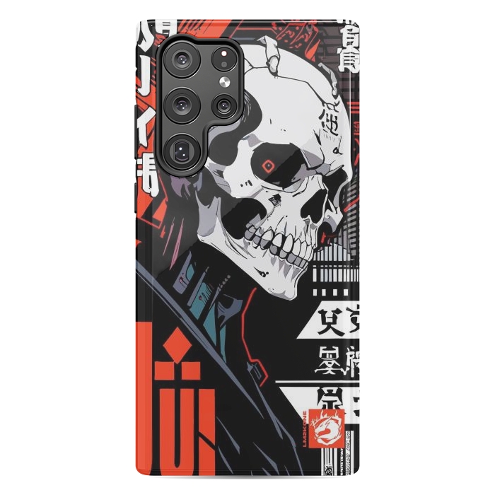 Galaxy S22 Ultra StrongFit Cyberpunk Skull Japan by LM2Kone