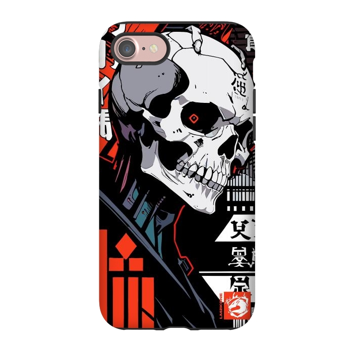 iPhone 7 StrongFit Cyberpunk Skull Japan by LM2Kone