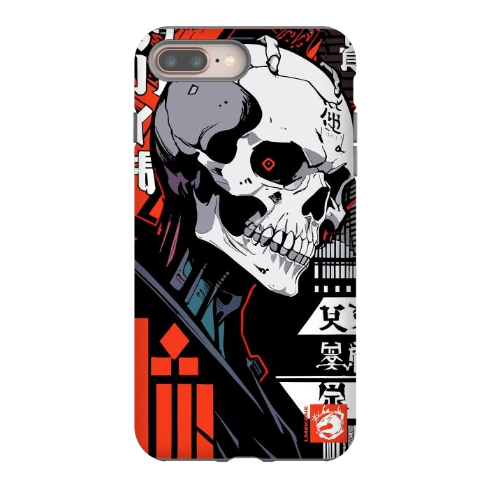 iPhone 7 plus StrongFit Cyberpunk Skull Japan by LM2Kone