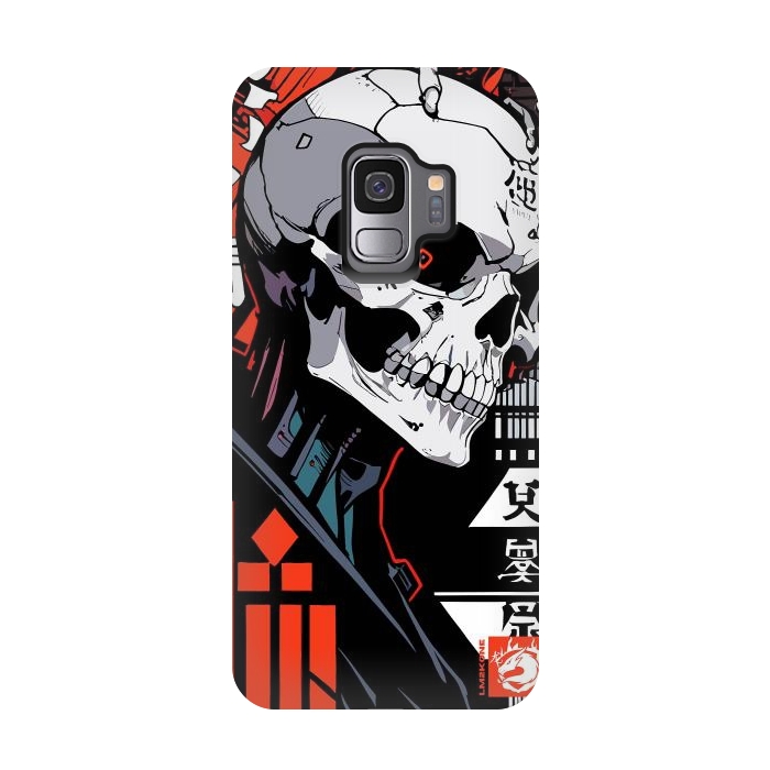 Galaxy S9 StrongFit Cyberpunk Skull Japan by LM2Kone