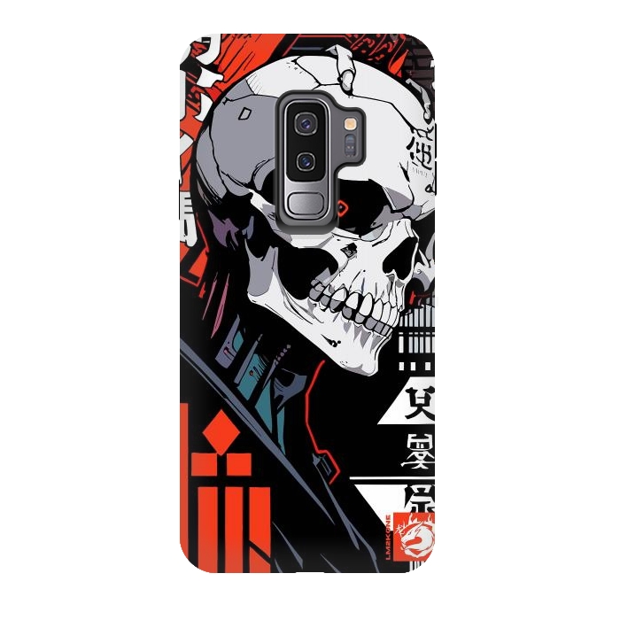 Galaxy S9 plus StrongFit Cyberpunk Skull Japan by LM2Kone