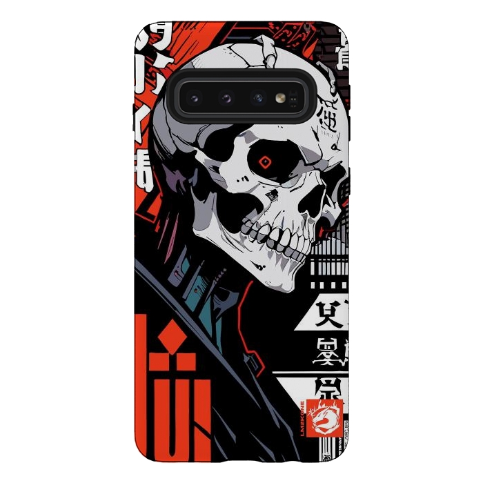 Galaxy S10 StrongFit Cyberpunk Skull Japan by LM2Kone