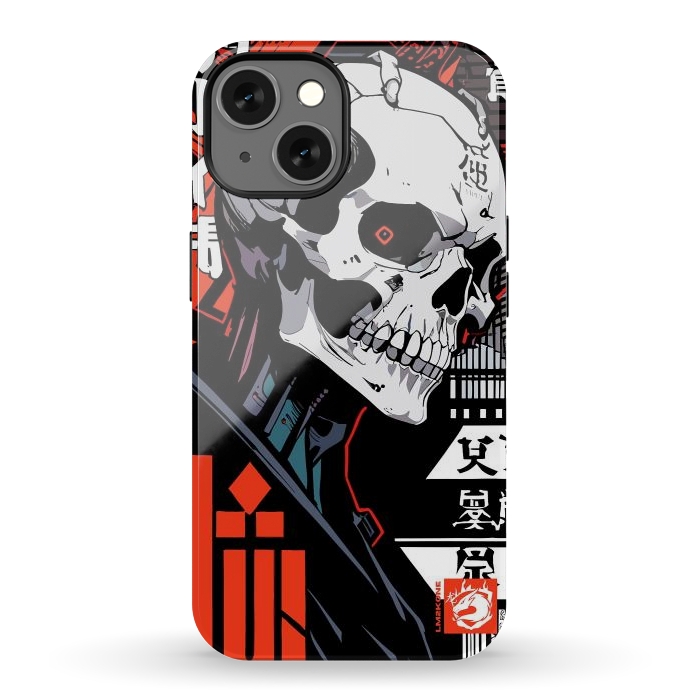 iPhone 13 StrongFit Cyberpunk Skull Japan by LM2Kone