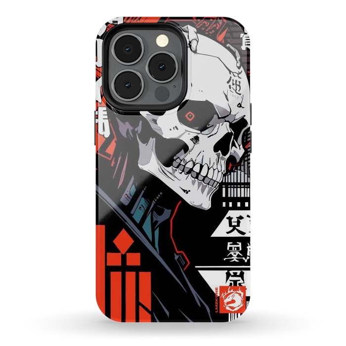 iPhone 13 pro StrongFit Cyberpunk Skull Japan by LM2Kone