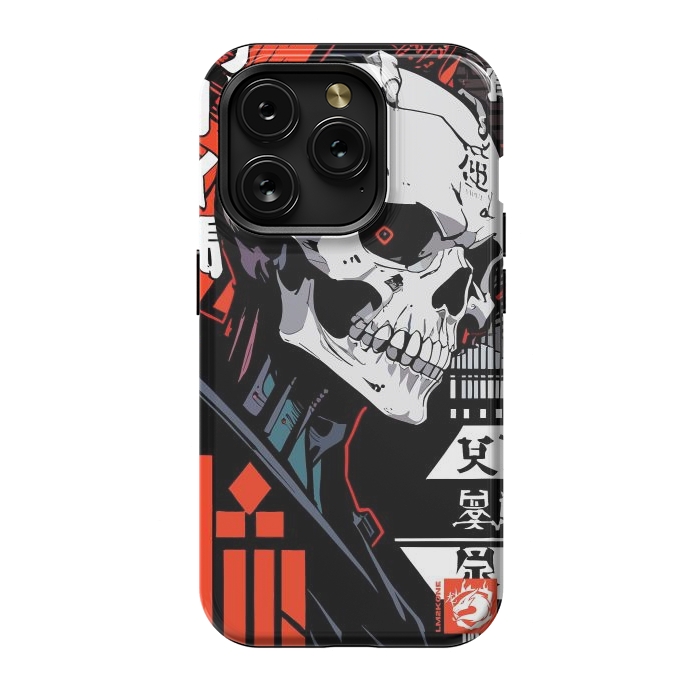 iPhone 15 Pro StrongFit Cyberpunk Skull Japan by LM2Kone