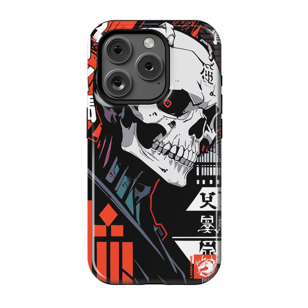 iPhone 15 Pro StrongFit Cyberpunk Skull Japan by LM2Kone