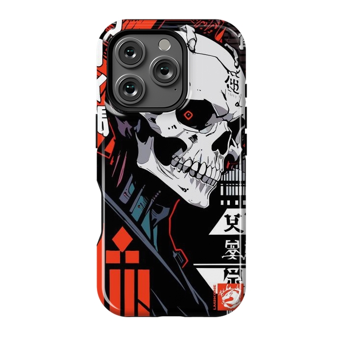 iPhone 16 Pro StrongFit Cyberpunk Skull Japan by LM2Kone