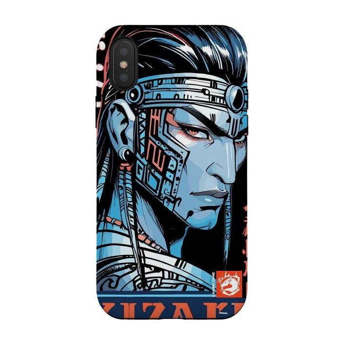 iPhone Xs / X StrongFit Cyberpunk Blue indian by LM2Kone