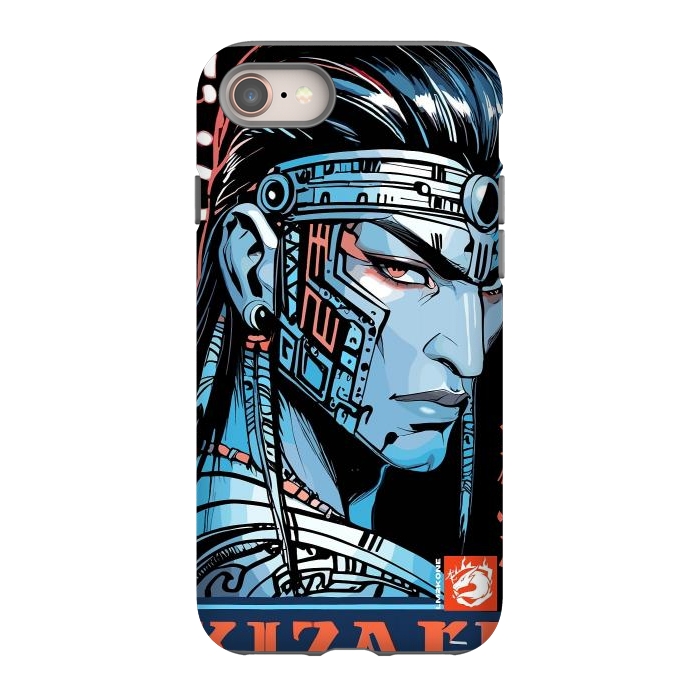 iPhone 8 StrongFit Cyberpunk Blue indian by LM2Kone