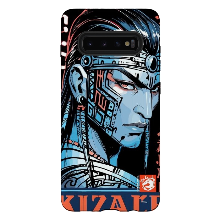 Galaxy S10 plus StrongFit Cyberpunk Blue indian by LM2Kone