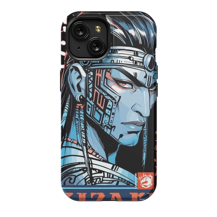 iPhone 15 StrongFit Cyberpunk Blue indian by LM2Kone