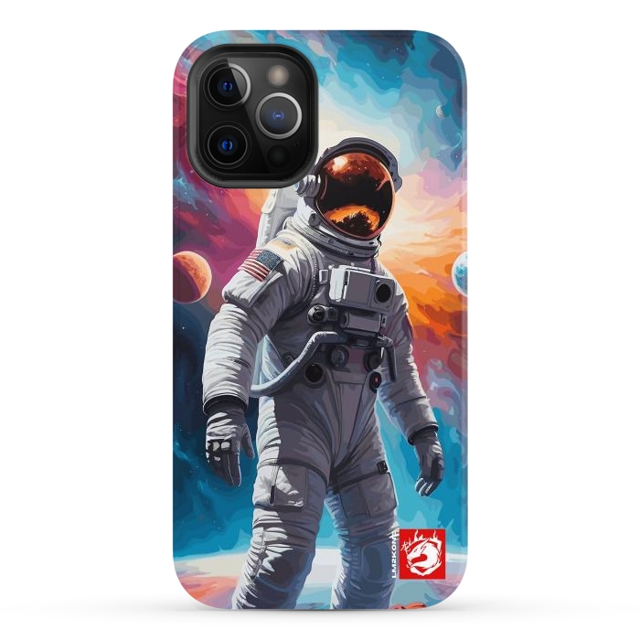 iPhone 12 Pro Max StrongFit Nebula Astronaut Pattern by LM2Kone