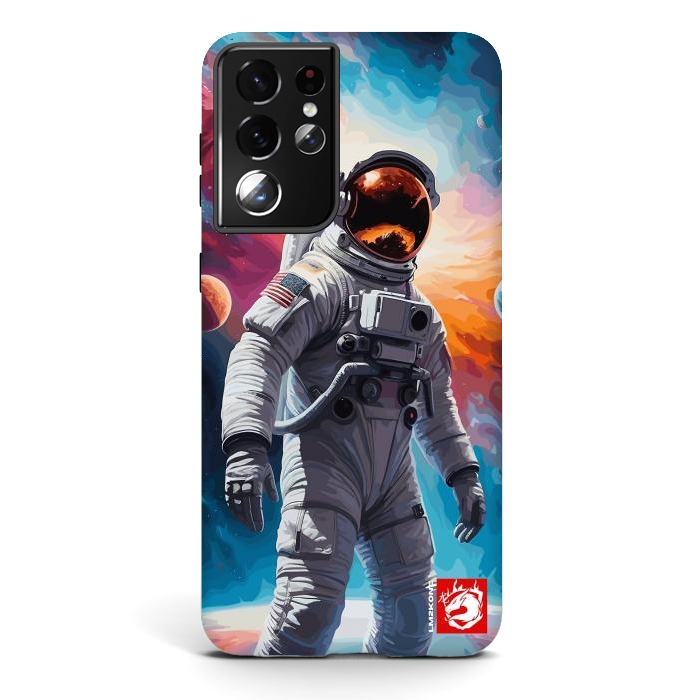 Galaxy S21 ultra StrongFit Nebula Astronaut Pattern by LM2Kone