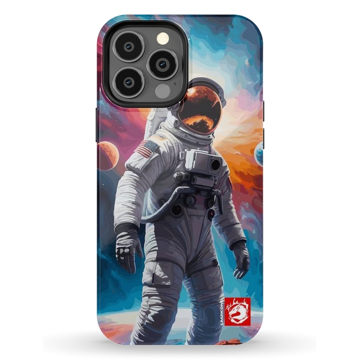 iPhone 13 Pro Max StrongFit Nebula Astronaut Pattern by LM2Kone