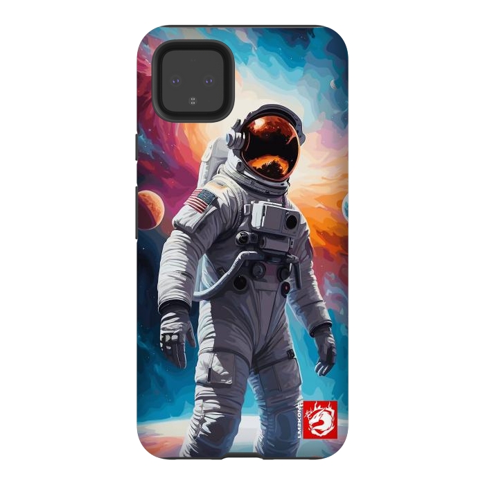 Pixel 4XL StrongFit Nebula Astronaut Pattern by LM2Kone