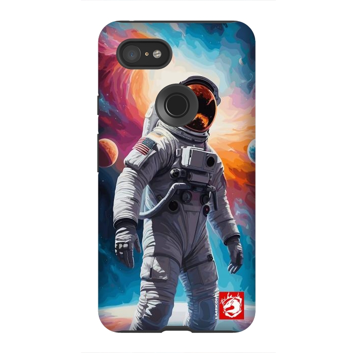 Pixel 3XL StrongFit Nebula Astronaut Pattern by LM2Kone