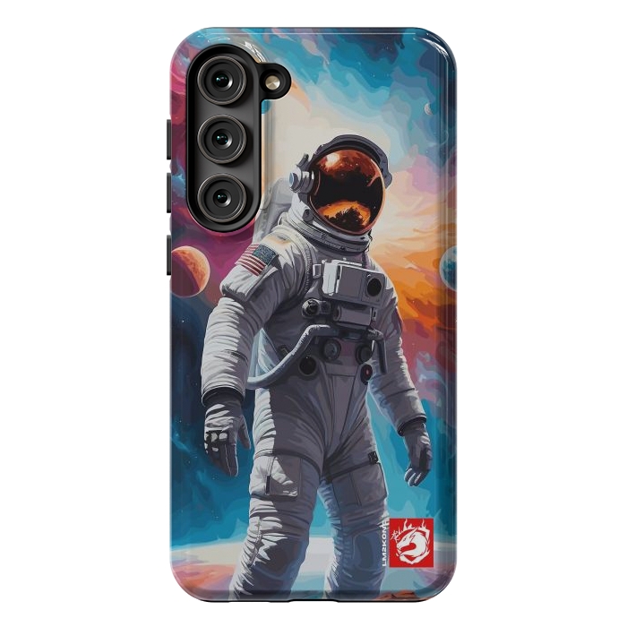 Galaxy S23 Plus StrongFit Nebula Astronaut Pattern by LM2Kone