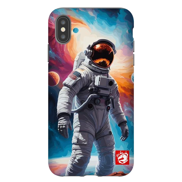 iPhone Xs Max StrongFit Nebula Astronaut Pattern by LM2Kone