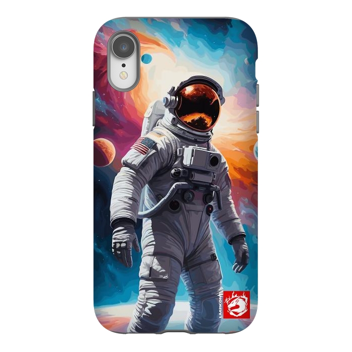 iPhone Xr StrongFit Nebula Astronaut Pattern by LM2Kone