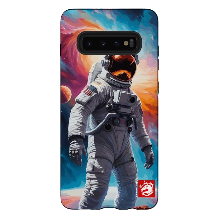 Galaxy S10 plus StrongFit Nebula Astronaut Pattern by LM2Kone