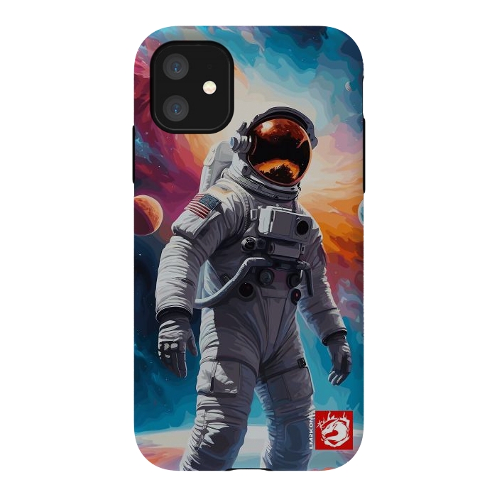 iPhone 11 StrongFit Nebula Astronaut Pattern by LM2Kone