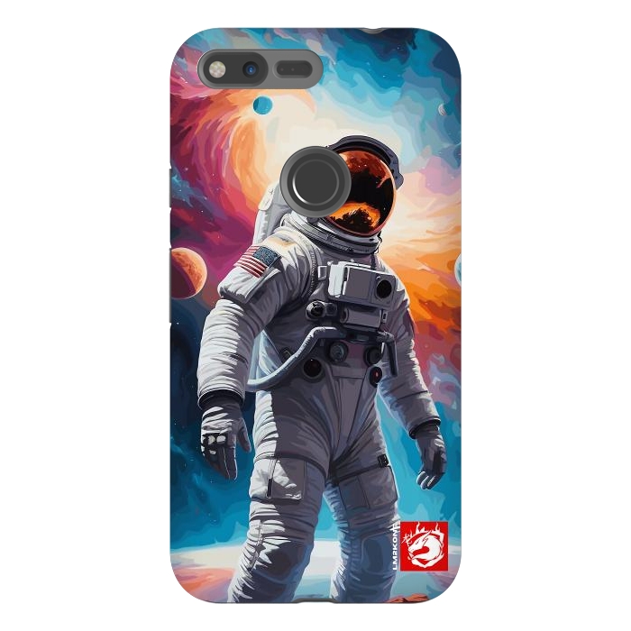 Pixel XL StrongFit Nebula Astronaut Pattern by LM2Kone