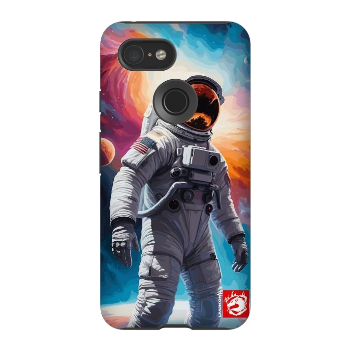 Pixel 3 StrongFit Nebula Astronaut Pattern by LM2Kone