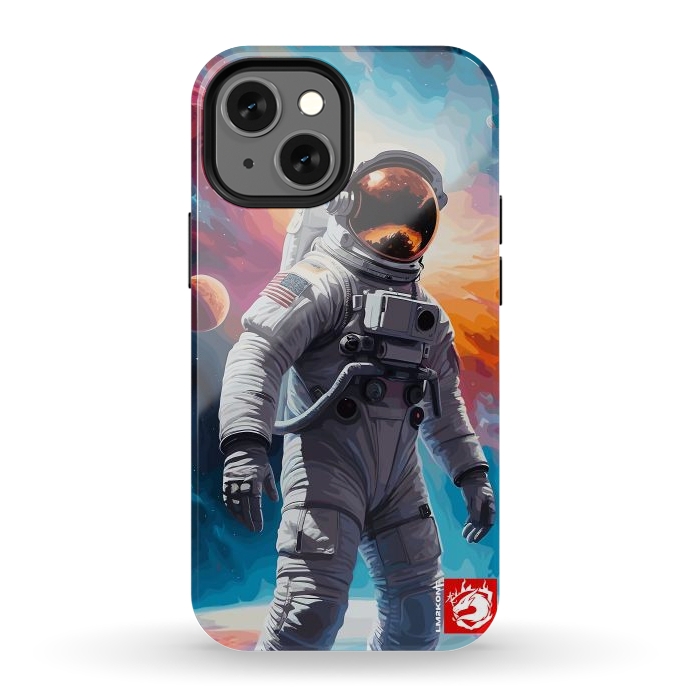 iPhone 12 mini StrongFit Nebula Astronaut Pattern by LM2Kone