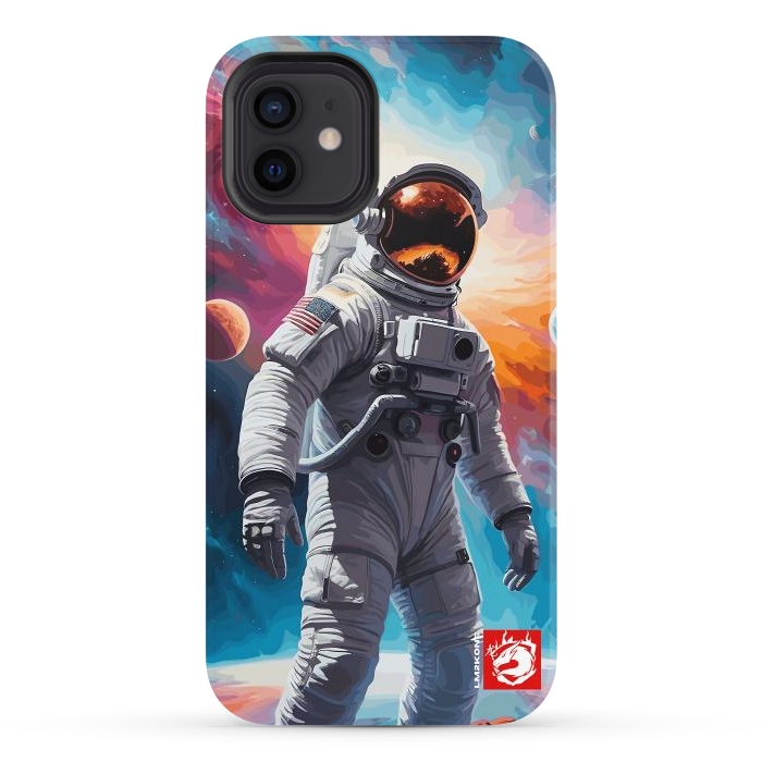 iPhone 12 StrongFit Nebula Astronaut Pattern by LM2Kone