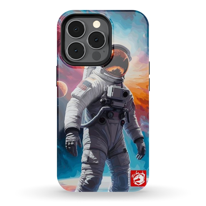 iPhone 13 pro StrongFit Nebula Astronaut Pattern by LM2Kone