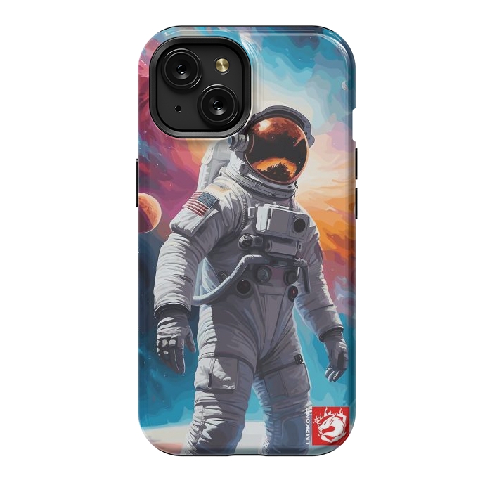 iPhone 15 StrongFit Nebula Astronaut Pattern by LM2Kone