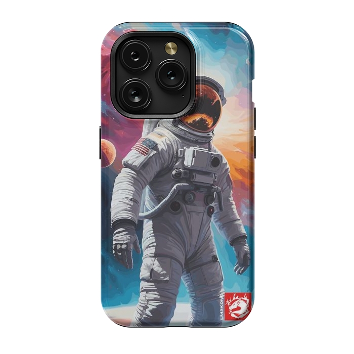 iPhone 15 Pro StrongFit Nebula Astronaut Pattern by LM2Kone