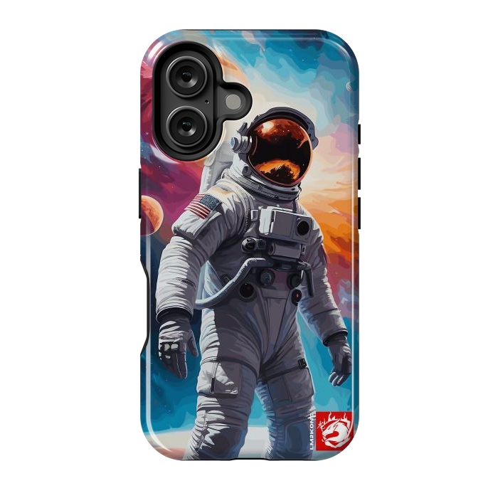 iPhone 16 StrongFit Nebula Astronaut Pattern by LM2Kone